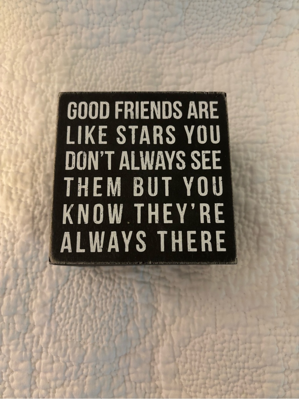 Inspirational Friends Quote Box - Black